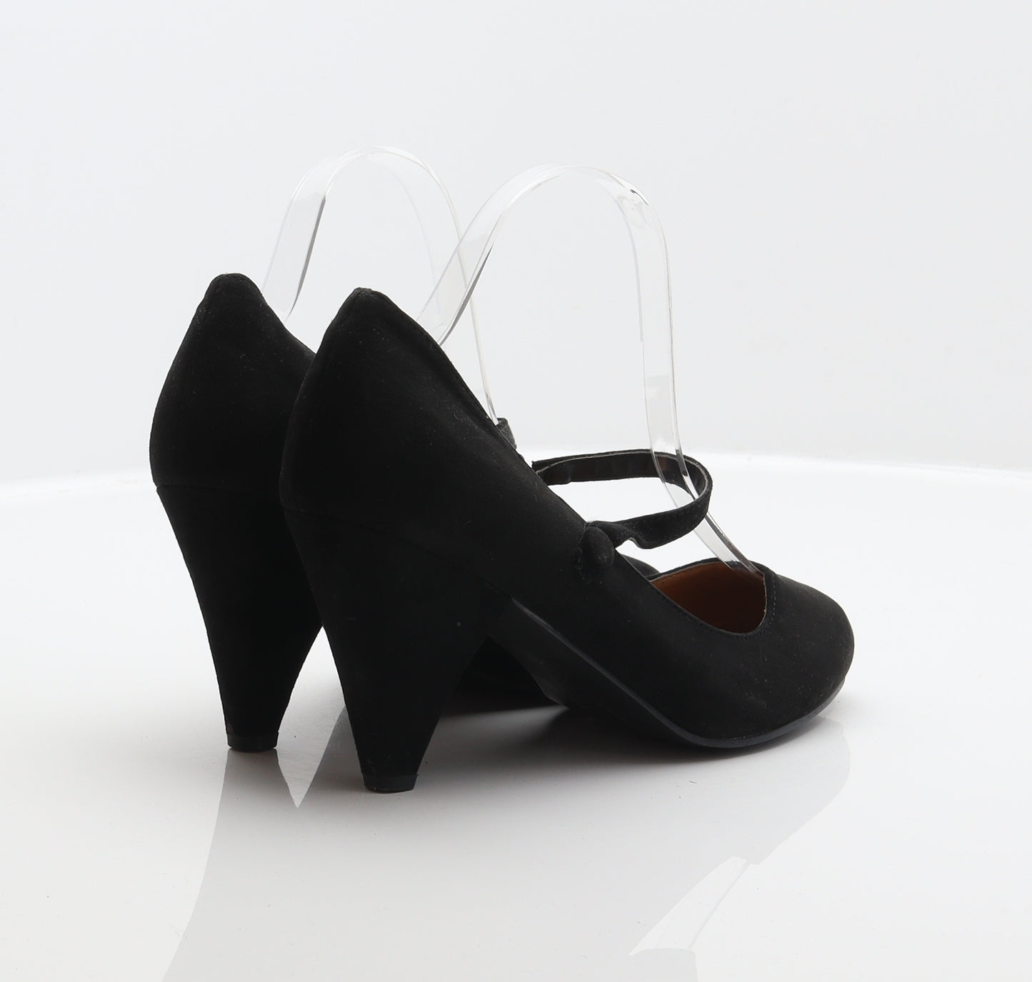 Sole Comfort Womens Black Polyester Court Heel UK 5