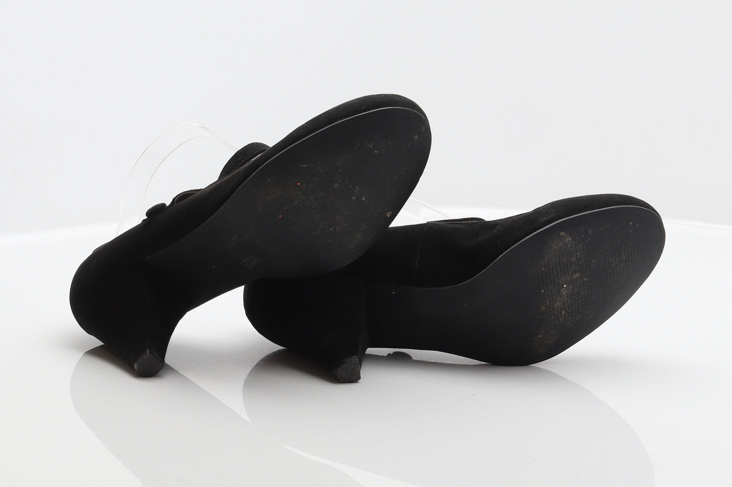 Sole Comfort Womens Black Polyester Court Heel UK 5