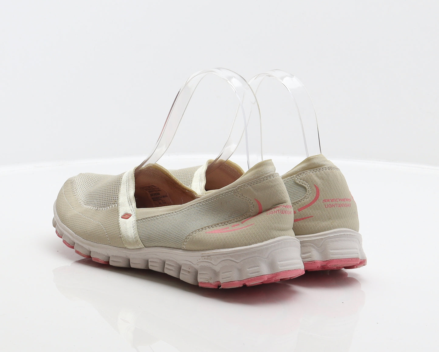 Skechers Womens Beige Polyester Slip On Flat UK 6 39