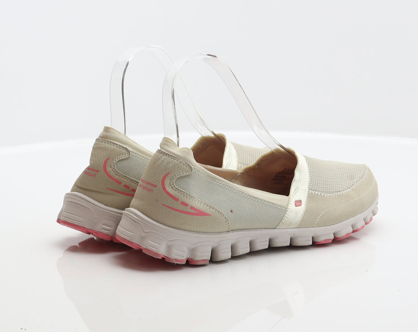 Skechers Womens Beige Polyester Slip On Flat UK 6 39