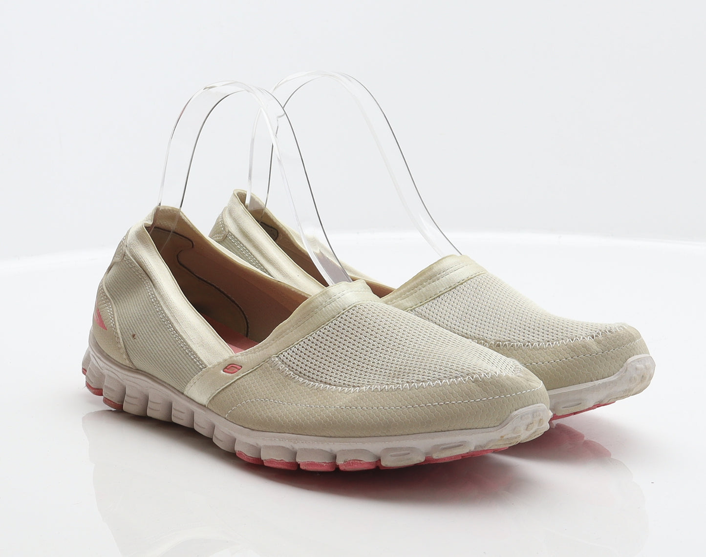 Skechers Womens Beige Polyester Slip On Flat UK 6 39
