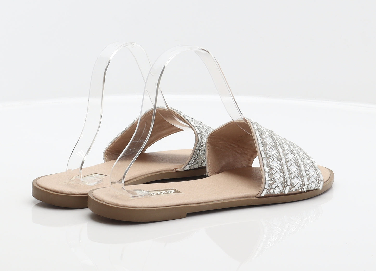 Primark Womens Silver Synthetic Slider Sandal UK 6 39
