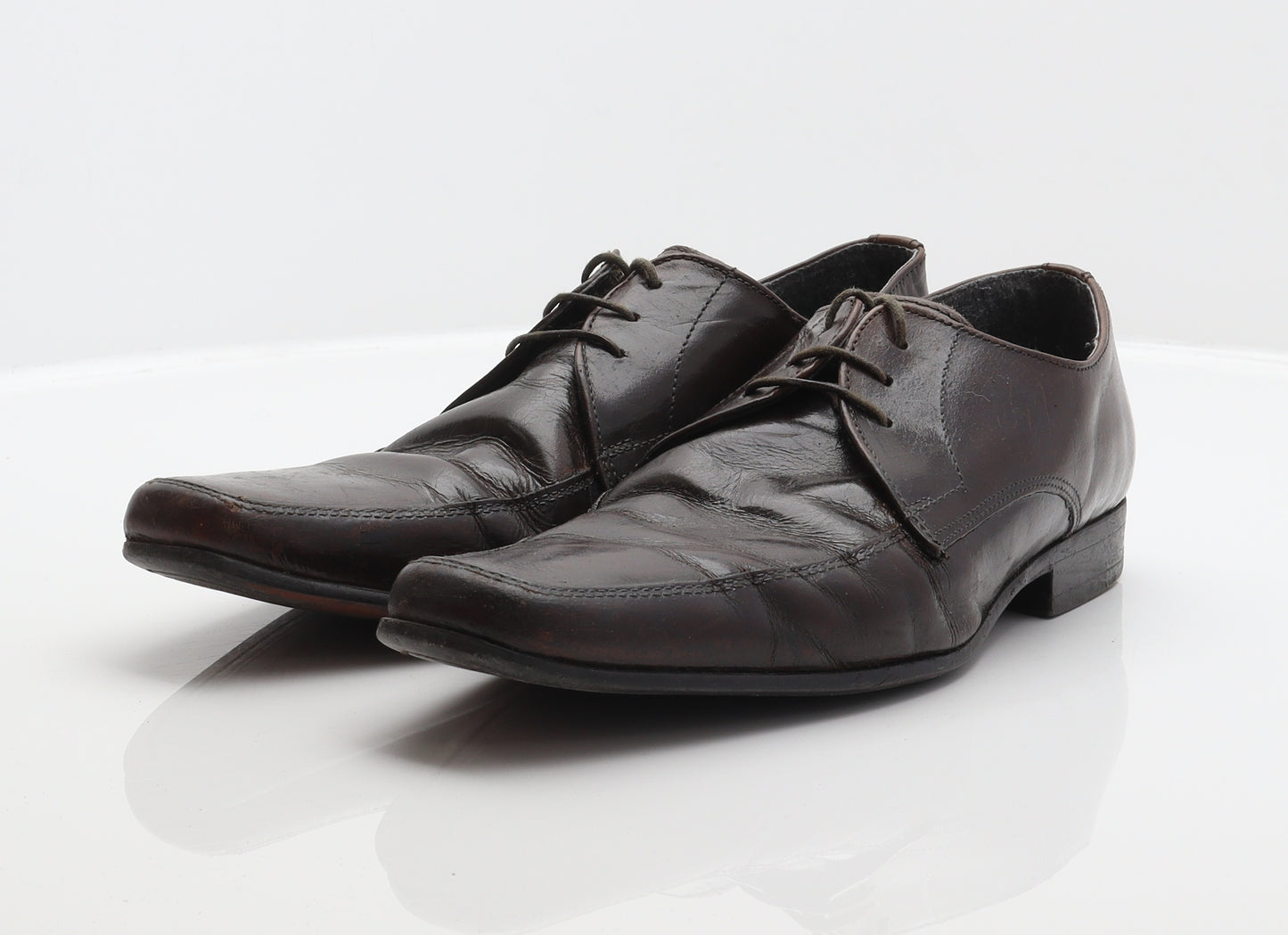 Debenhams Mens Brown Leather Derby Dress UK 9