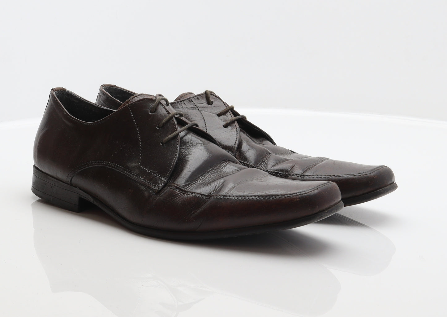 Debenhams Mens Brown Leather Derby Dress UK 9