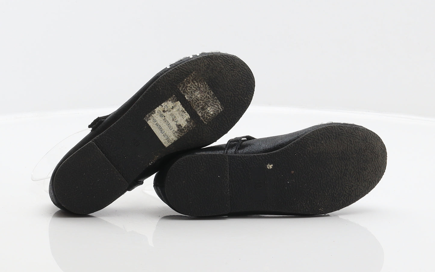 Walkright Girls Black Floral Polyester Mary Jane Flat UK 10