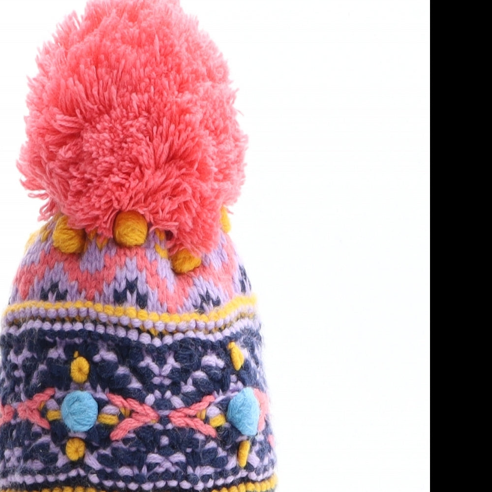 NEXT Girls Multicoloured Geometric Acrylic Beanie One Size