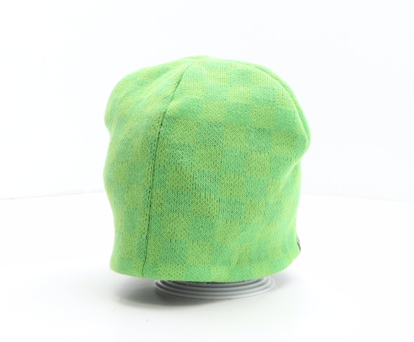 Minecraft Boys Green Geometric Acrylic Beanie One Size