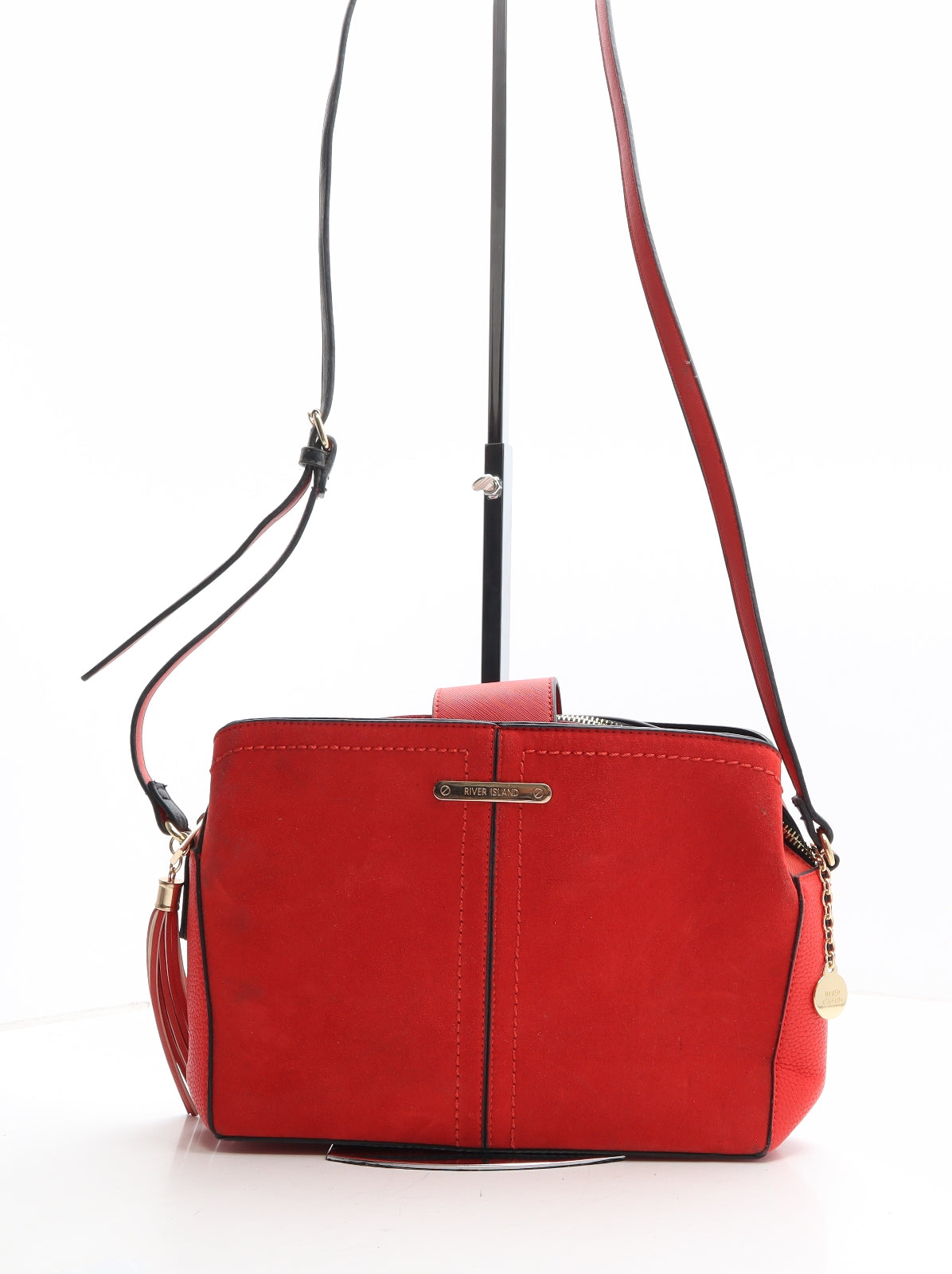 River Island Womens Red Polyester Satchel Size Medium