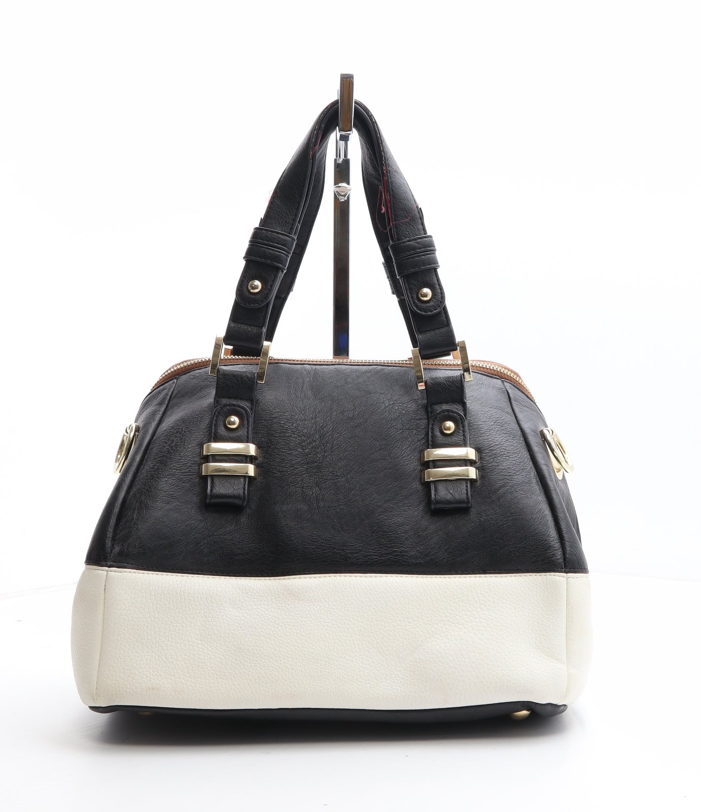 Dune Womens Ladybug Colorblock Polyethylene Top Handle Bag Size Medium