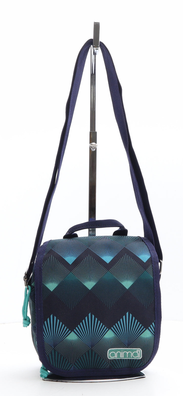 Animal Womens Green Geometric Polyester Crossbody Size Small
