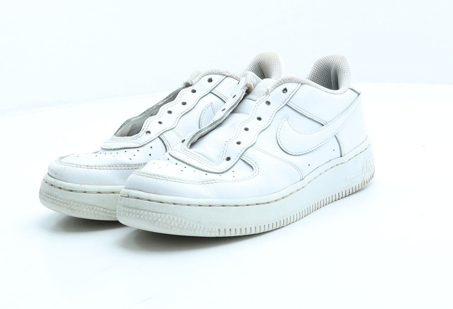 Nike Boys White Polyester Trainer UK 4 36.5 - Air Force 1