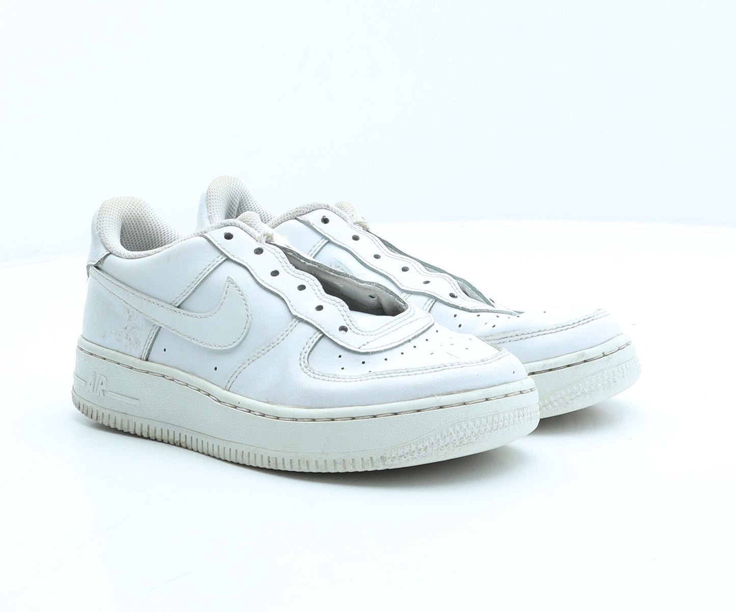 Nike Boys White Polyester Trainer UK 4 36.5 - Air Force 1