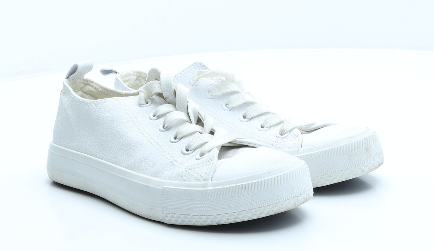 Primark Womens White Polyester Trainer UK 5 38