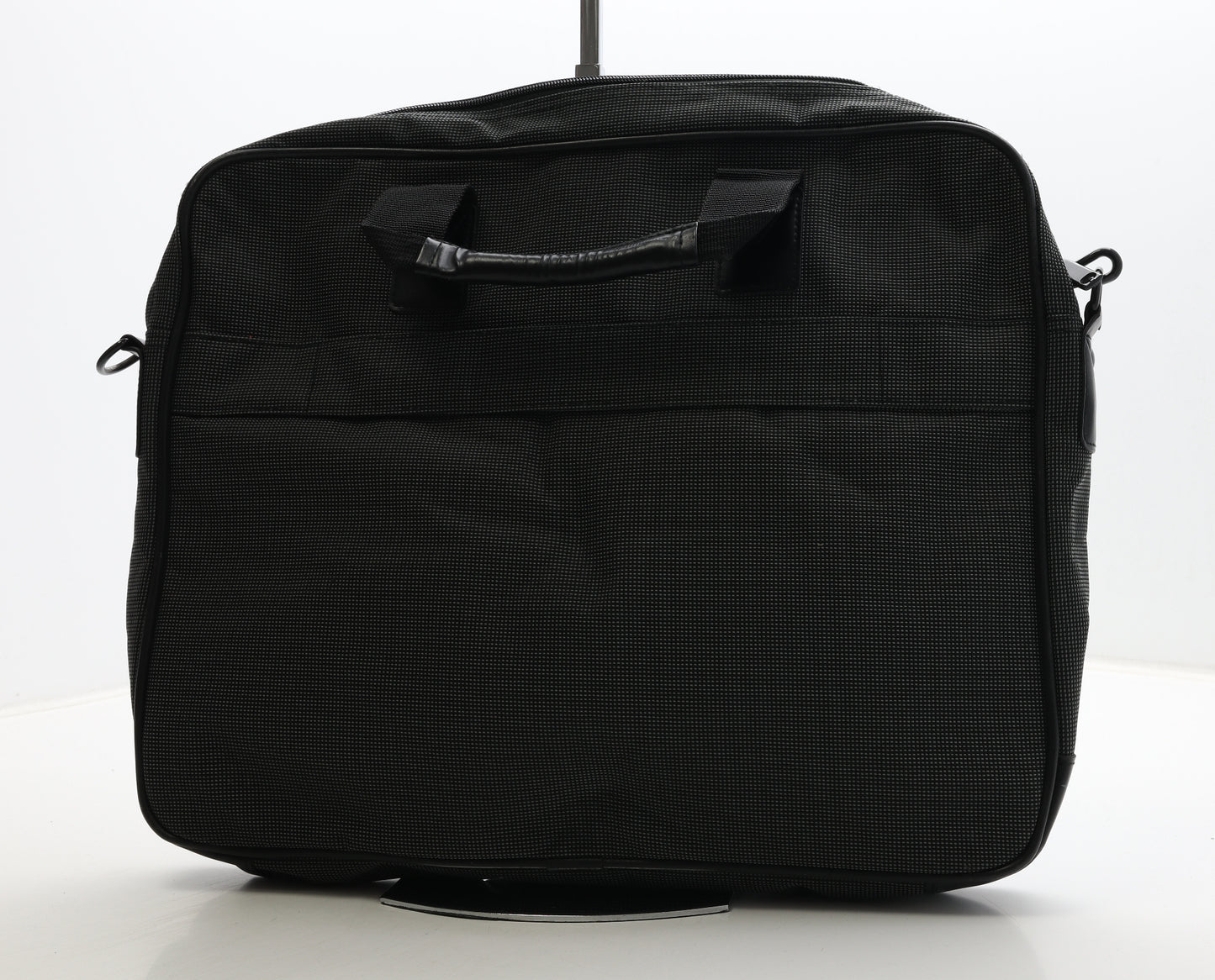 MSI Womens Black Geometric Canvas Briefcase/Document Case Size Large