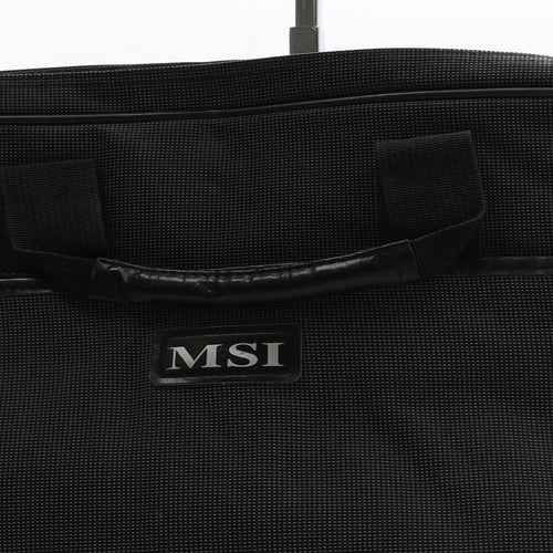 MSI Womens Black Geometric Canvas Briefcase/Document Case Size Large