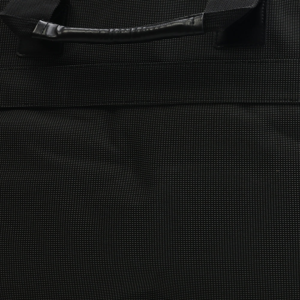 MSI Womens Black Geometric Canvas Briefcase/Document Case Size Large