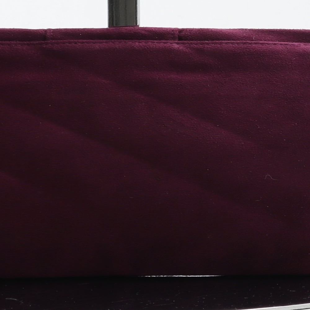 LONI Womens Purple Suede Clutch Size Small