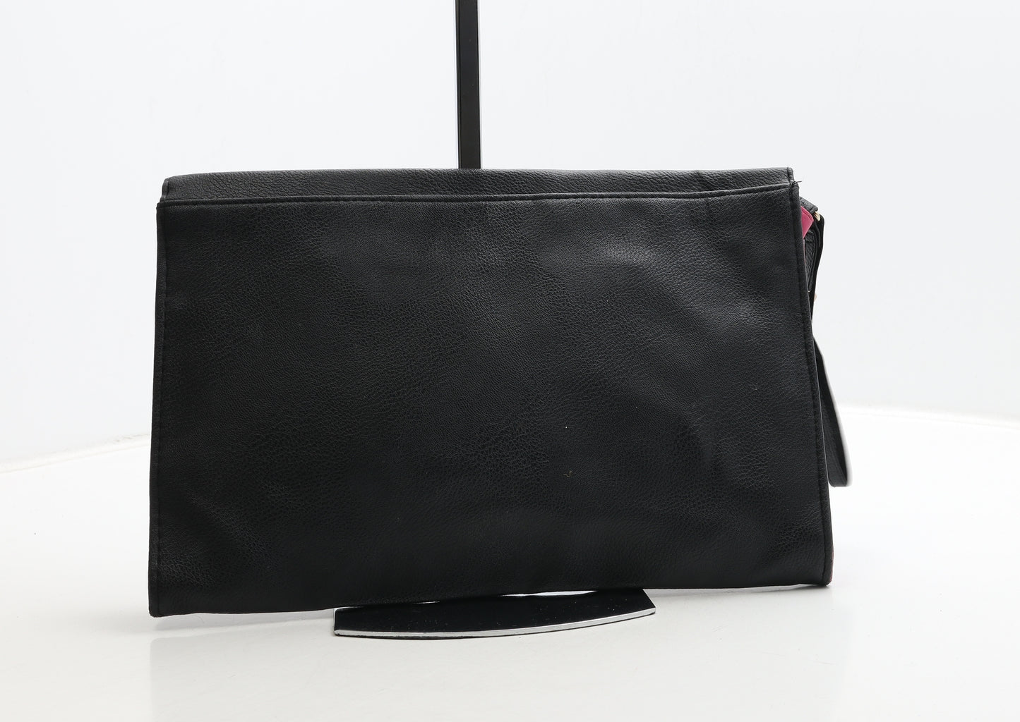 Atmosphere Womens Black Leather Clutch Size Medium