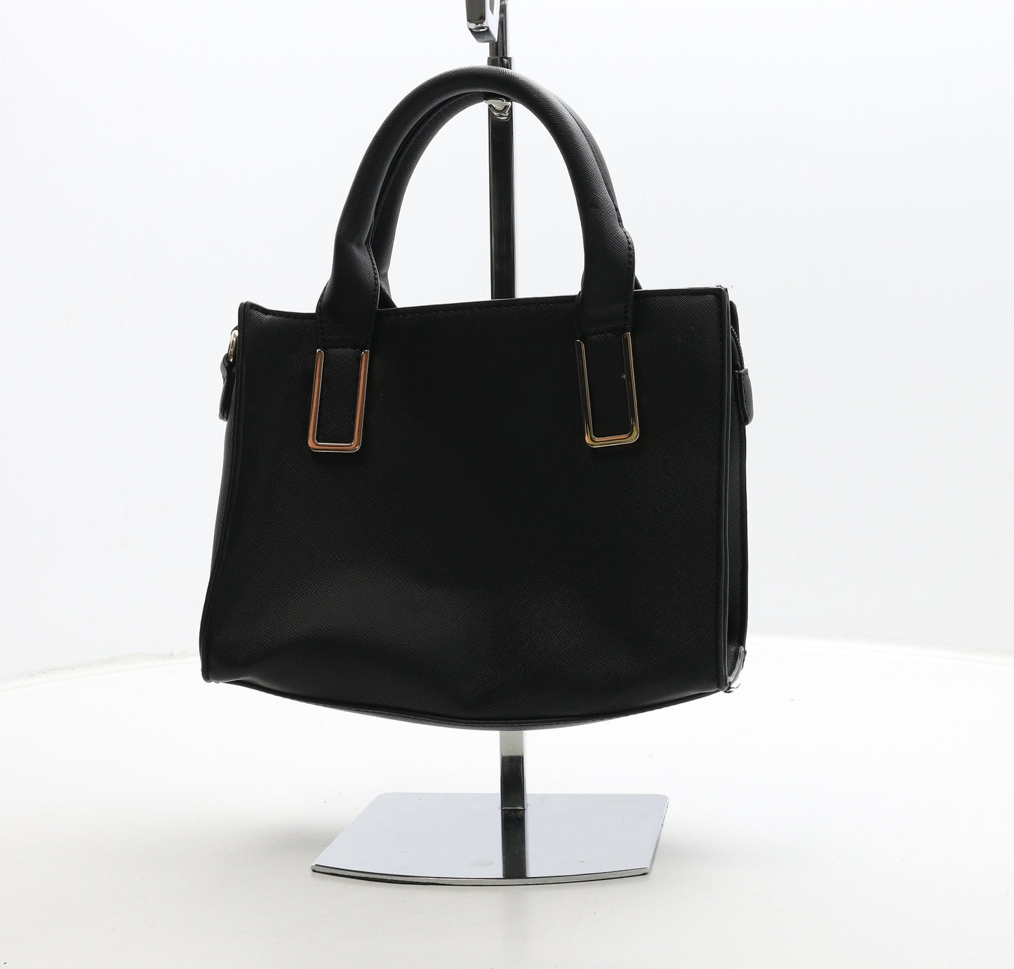 Preworn Womens Black Polyester Top Handle Bag Size Small
