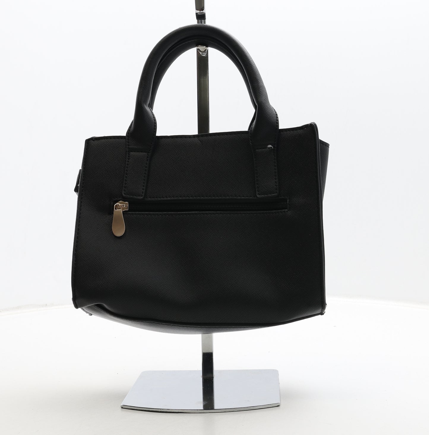 Preworn Womens Black Polyester Top Handle Bag Size Small