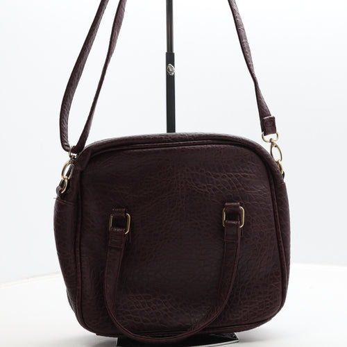 Atmosphere Womens Red Geometric PVC Crossbody Size Medium