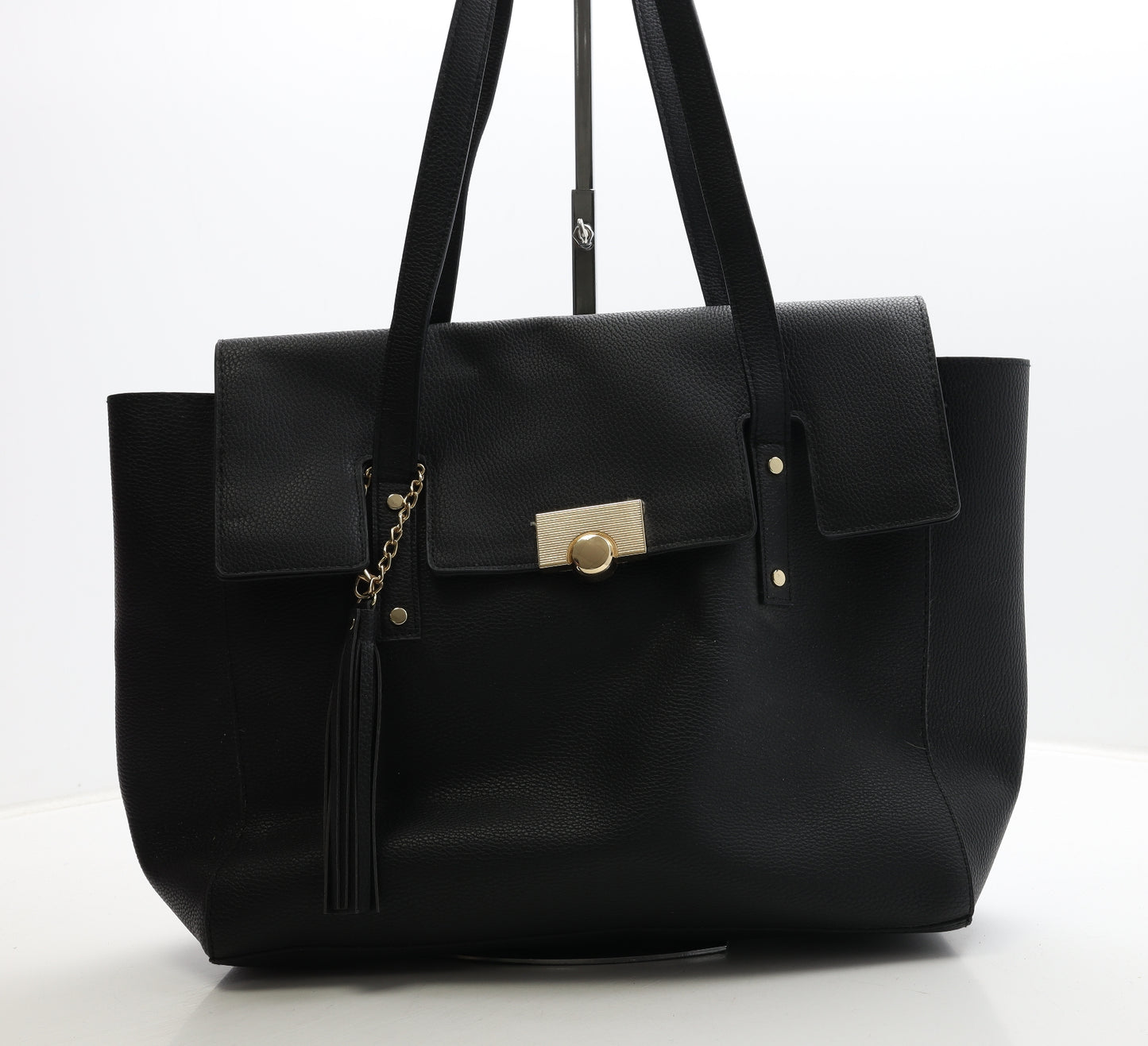 Primark Womens Black PVC Shoulder Bag Size Large