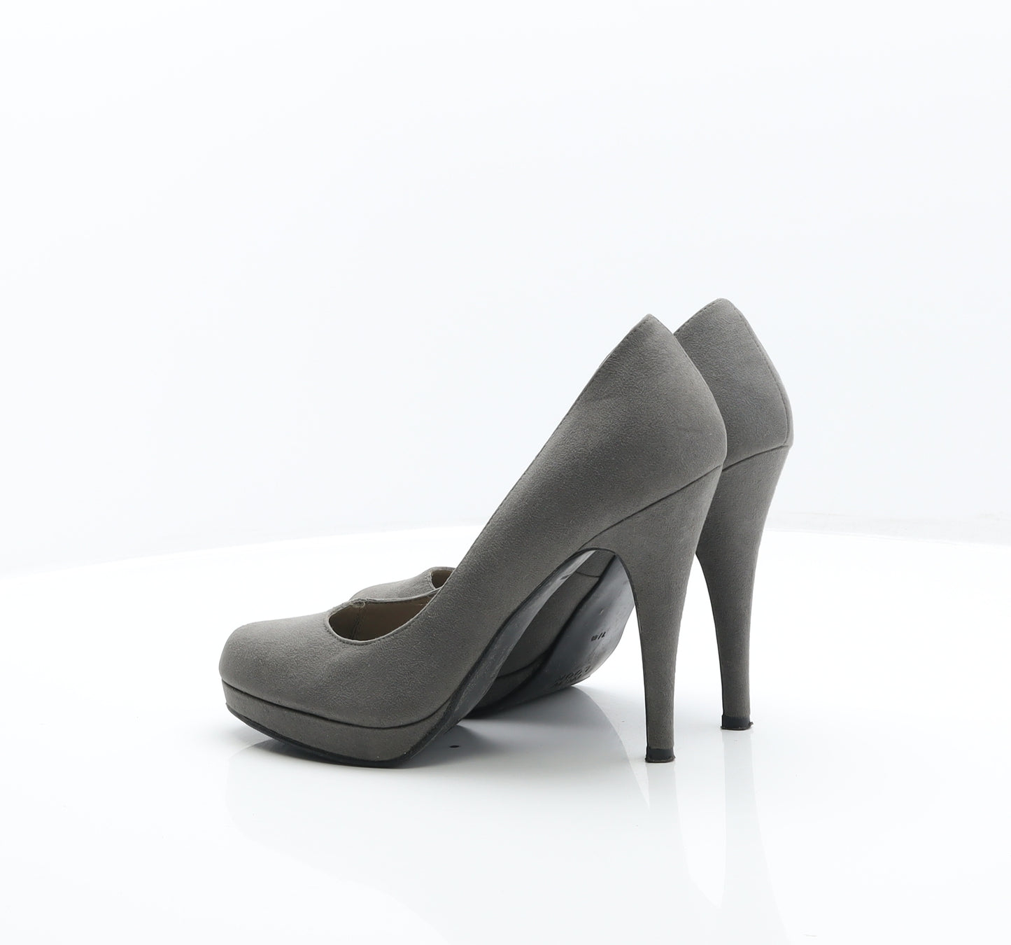New Look Womens Grey Leather Court Heel UK 7 40