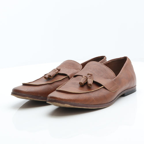 New Look Mens Brown Leather Loafer Casual UK 9
