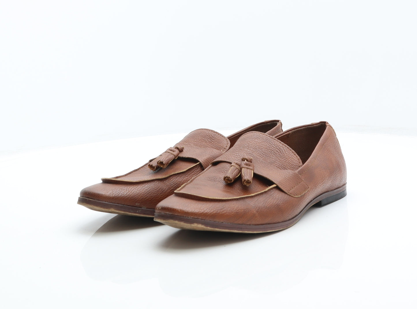New Look Mens Brown Leather Loafer Casual UK 9
