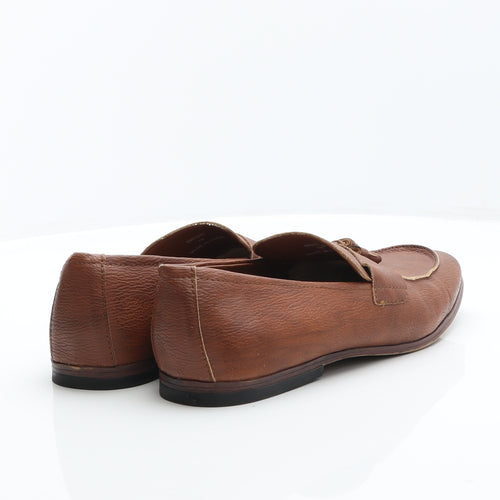 New Look Mens Brown Leather Loafer Casual UK 9
