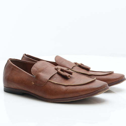 New Look Mens Brown Leather Loafer Casual UK 9
