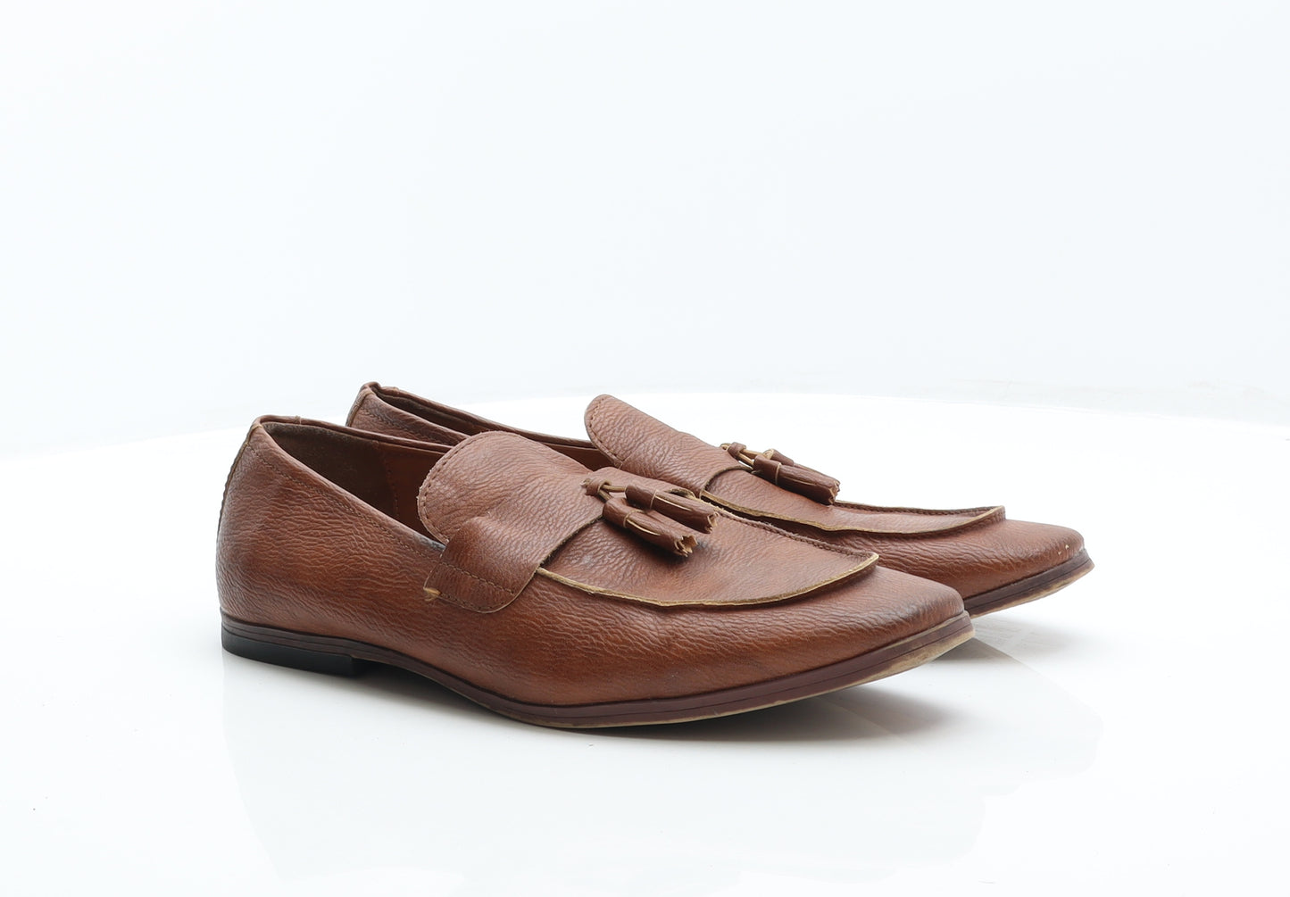 New Look Mens Brown Leather Loafer Casual UK 9