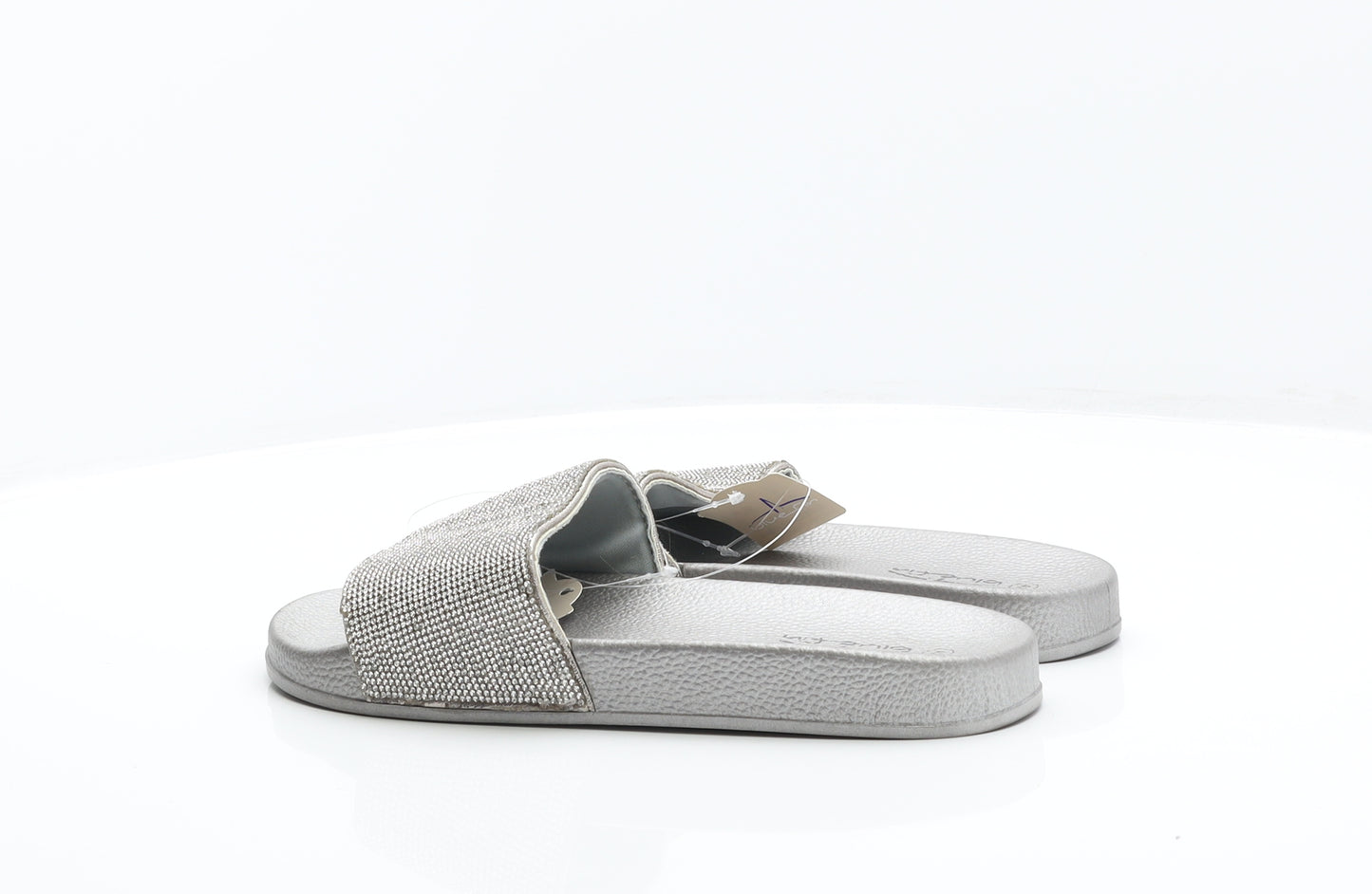 Bluefin Womens Silver Synthetic Slider Sandal UK 8 42