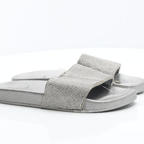 Bluefin Womens Silver Synthetic Slider Sandal UK 8 42