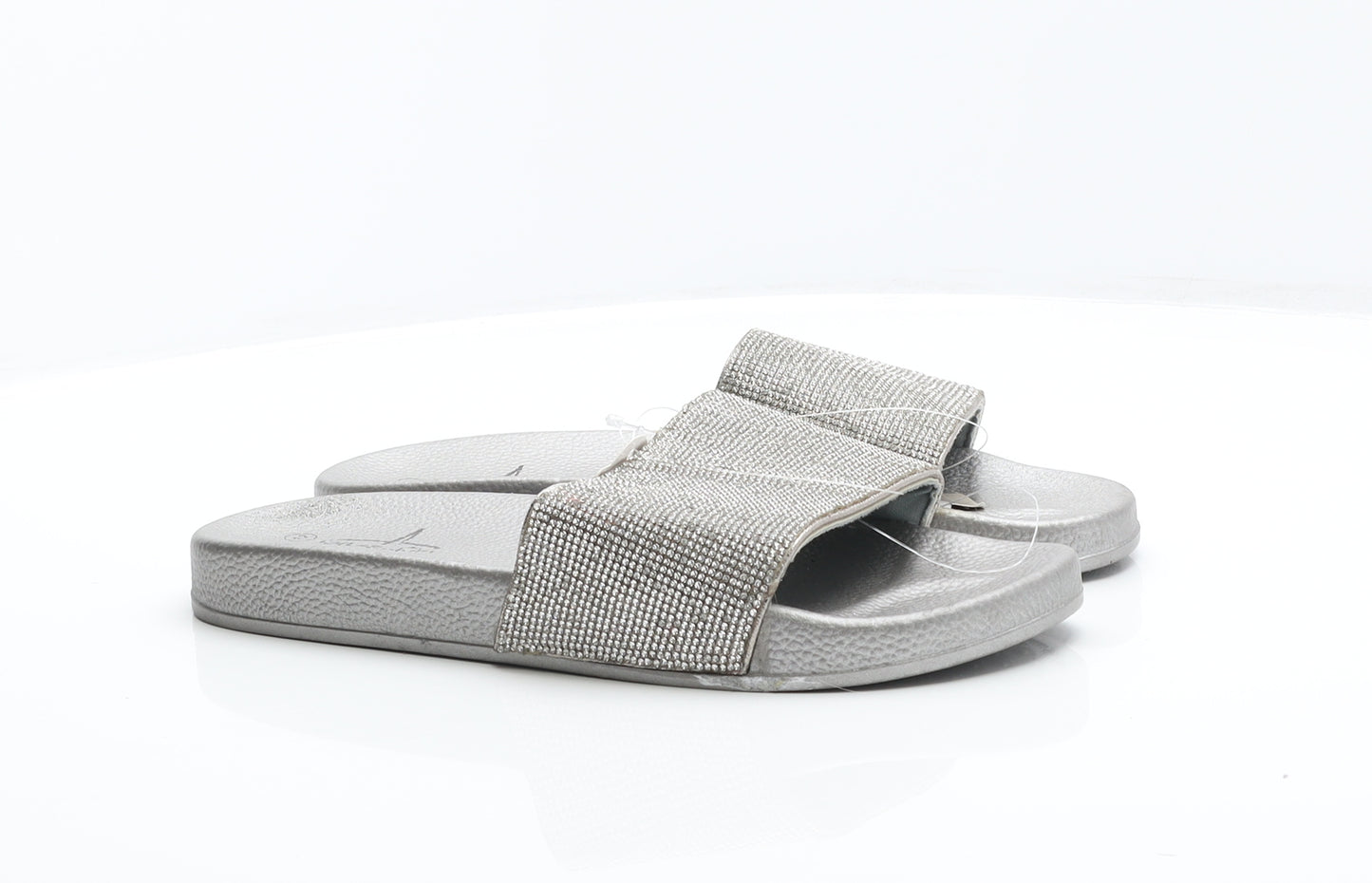 Bluefin Womens Silver Synthetic Slider Sandal UK 8 42