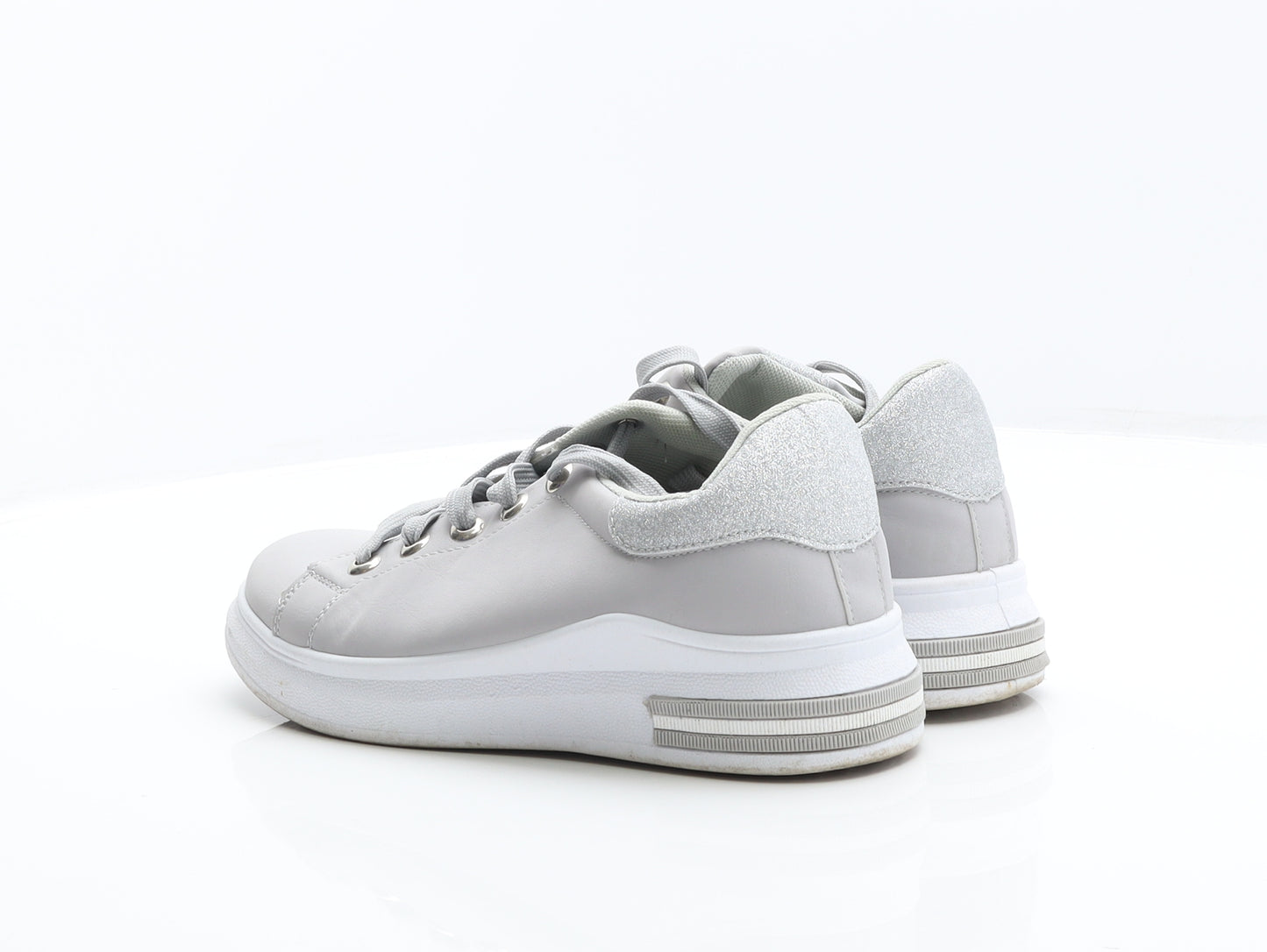 Preworn Womens Grey Synthetic Trainer UK 5 38