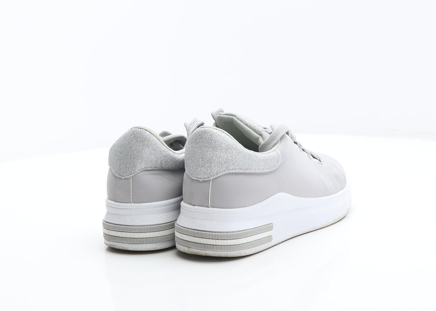 Preworn Womens Grey Synthetic Trainer UK 5 38