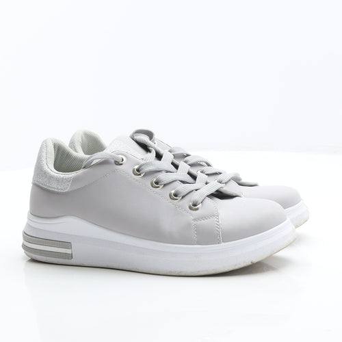 Preworn Womens Grey Synthetic Trainer UK 5 38