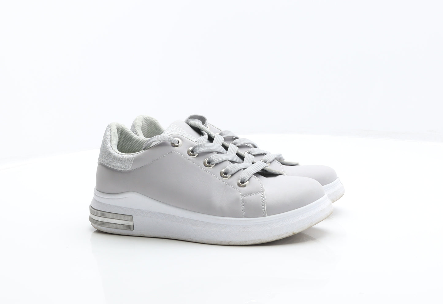 Preworn Womens Grey Synthetic Trainer UK 5 38