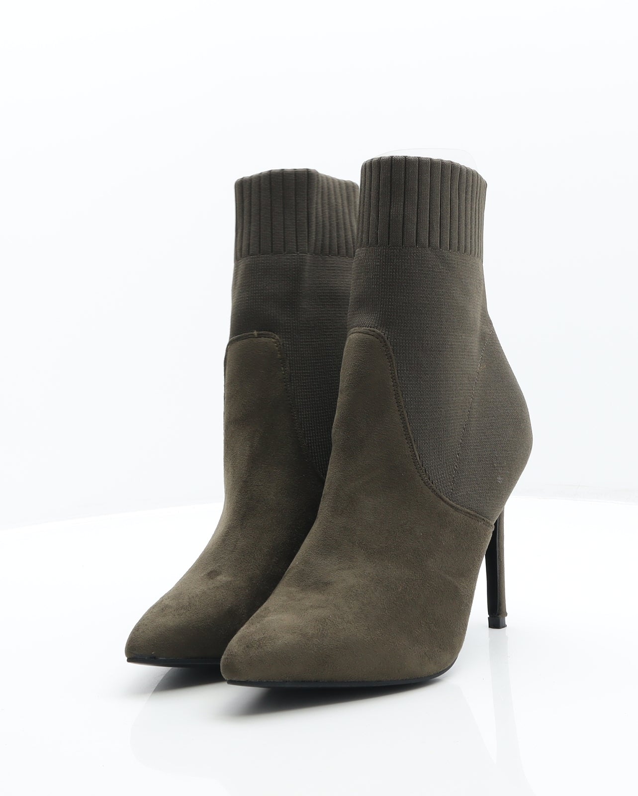 Preworn Womens Green Synthetic Sock Boot UK 7 41
