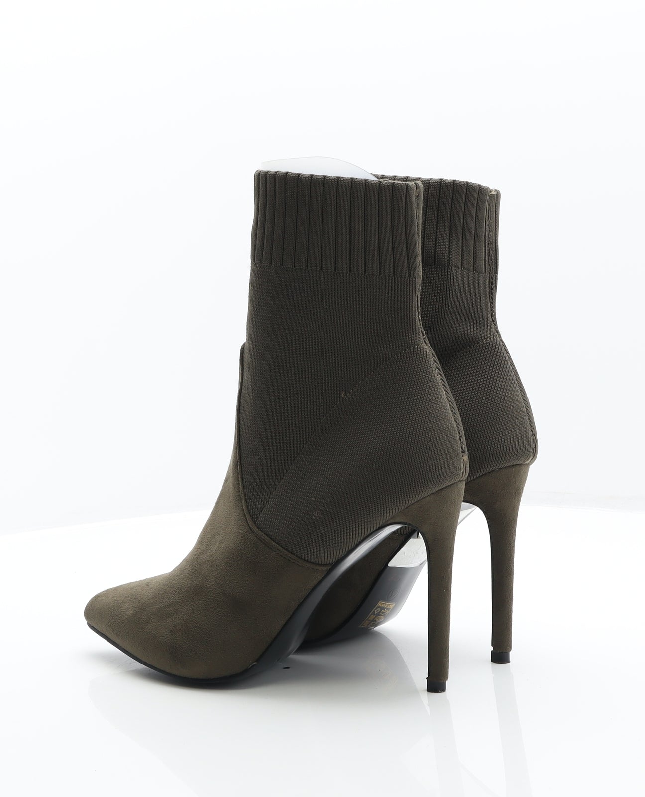 Preworn Womens Green Synthetic Sock Boot UK 7 41
