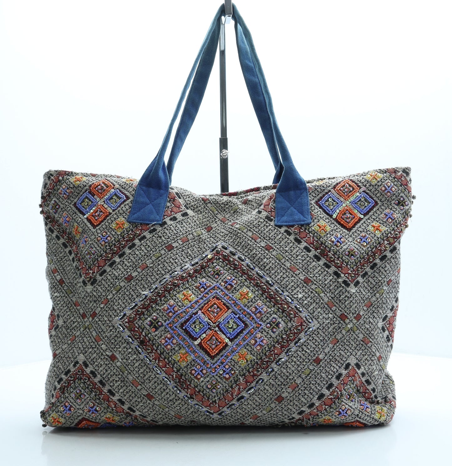Limited Edition Womens Multicoloured Geometric Polyester Hobo Bag Size Large
