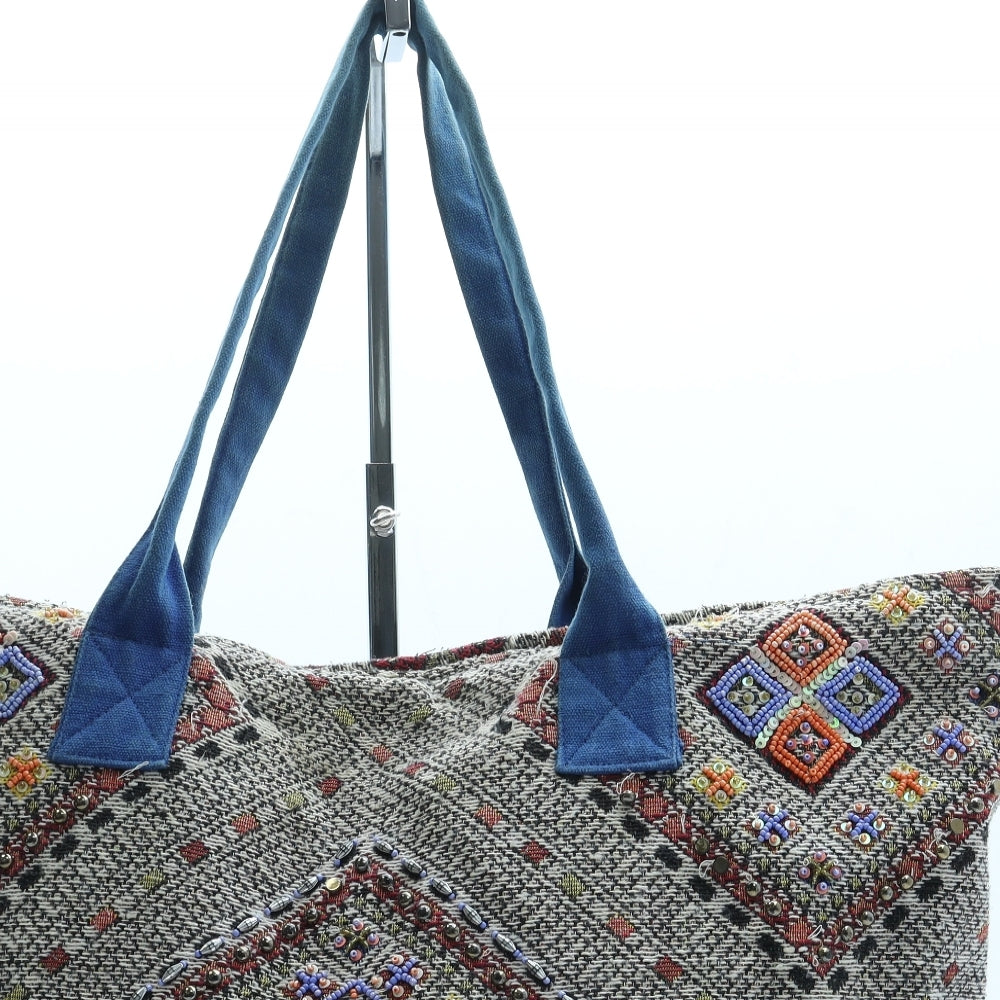 Limited Edition Womens Multicoloured Geometric Polyester Hobo Bag Size Large
