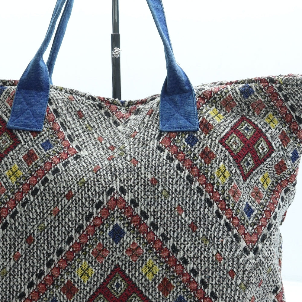 Limited Edition Womens Multicoloured Geometric Polyester Hobo Bag Size Large
