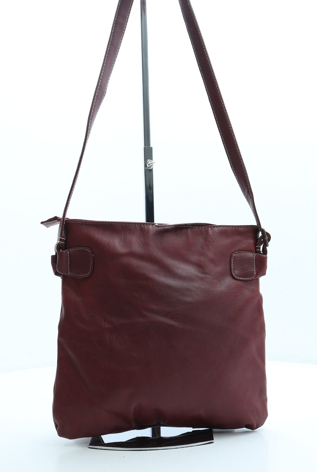 New Look Womens Red Leather Crossbody Size Small