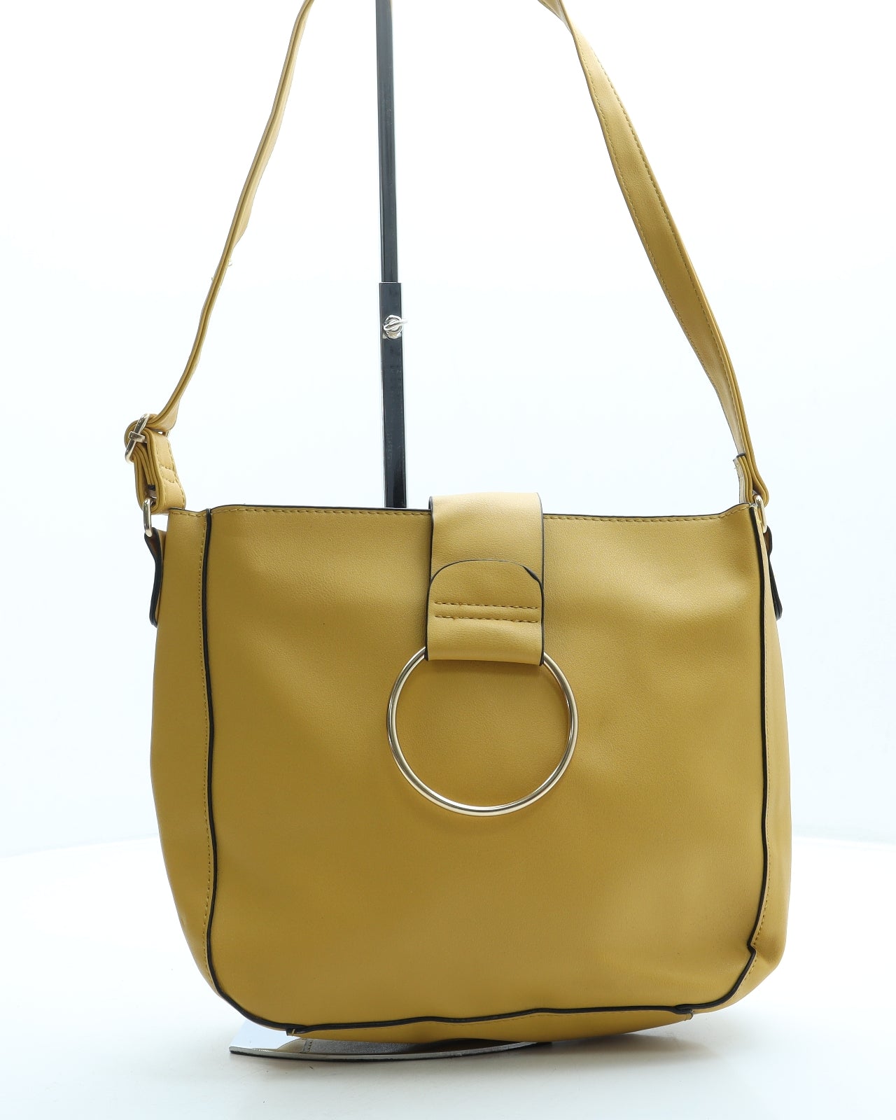 Matalan Womens Yellow Leather Crossbody Size Small