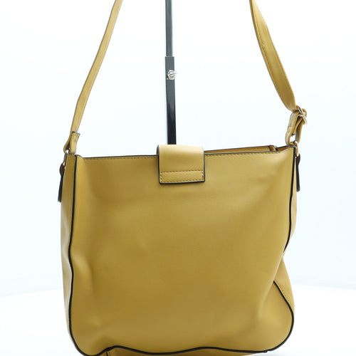 Matalan Womens Yellow Leather Crossbody Size Small