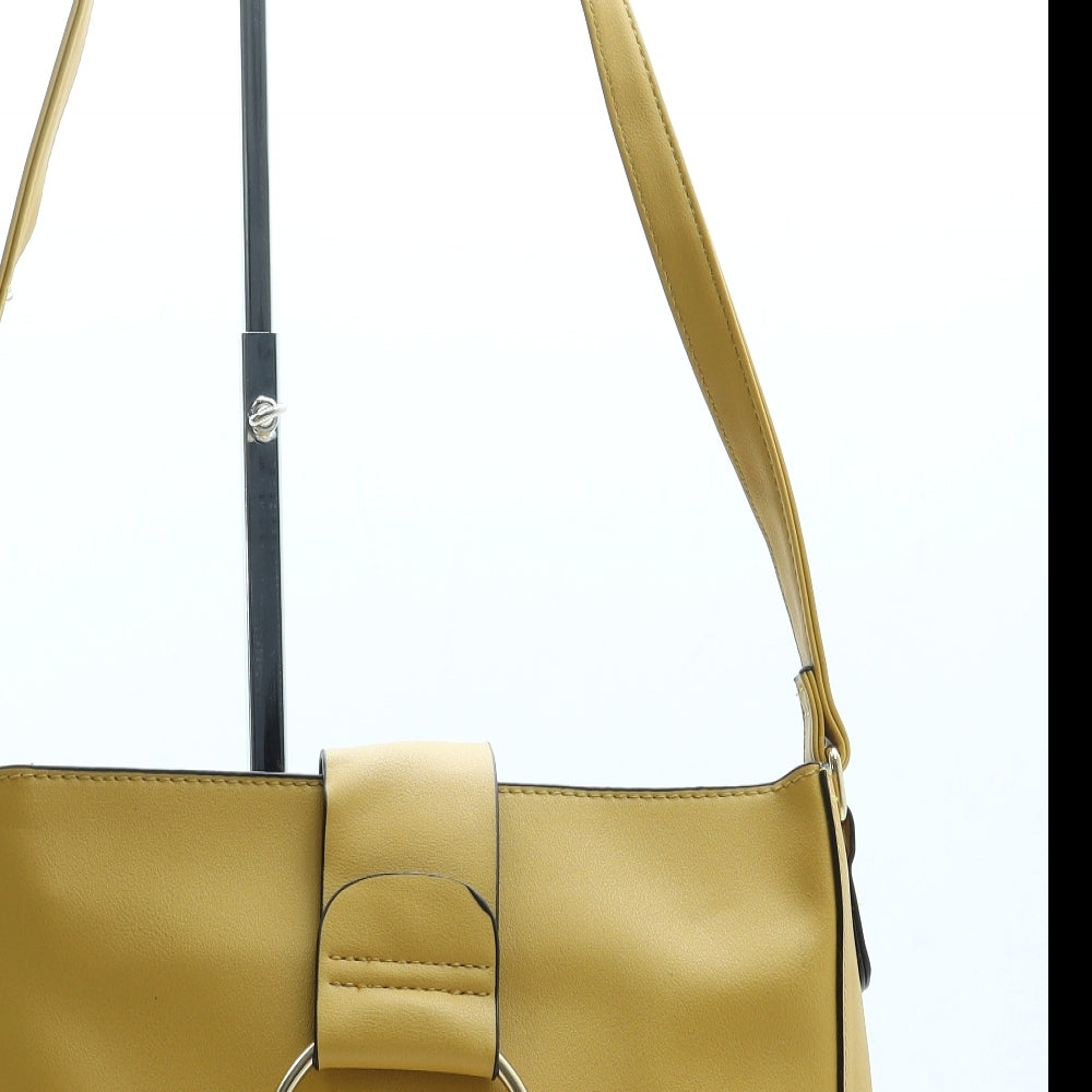 Matalan Womens Yellow Leather Crossbody Size Small