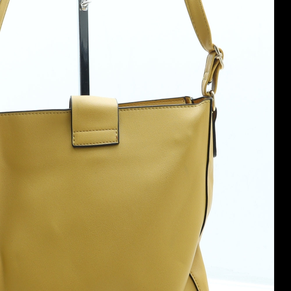 Matalan Womens Yellow Leather Crossbody Size Small