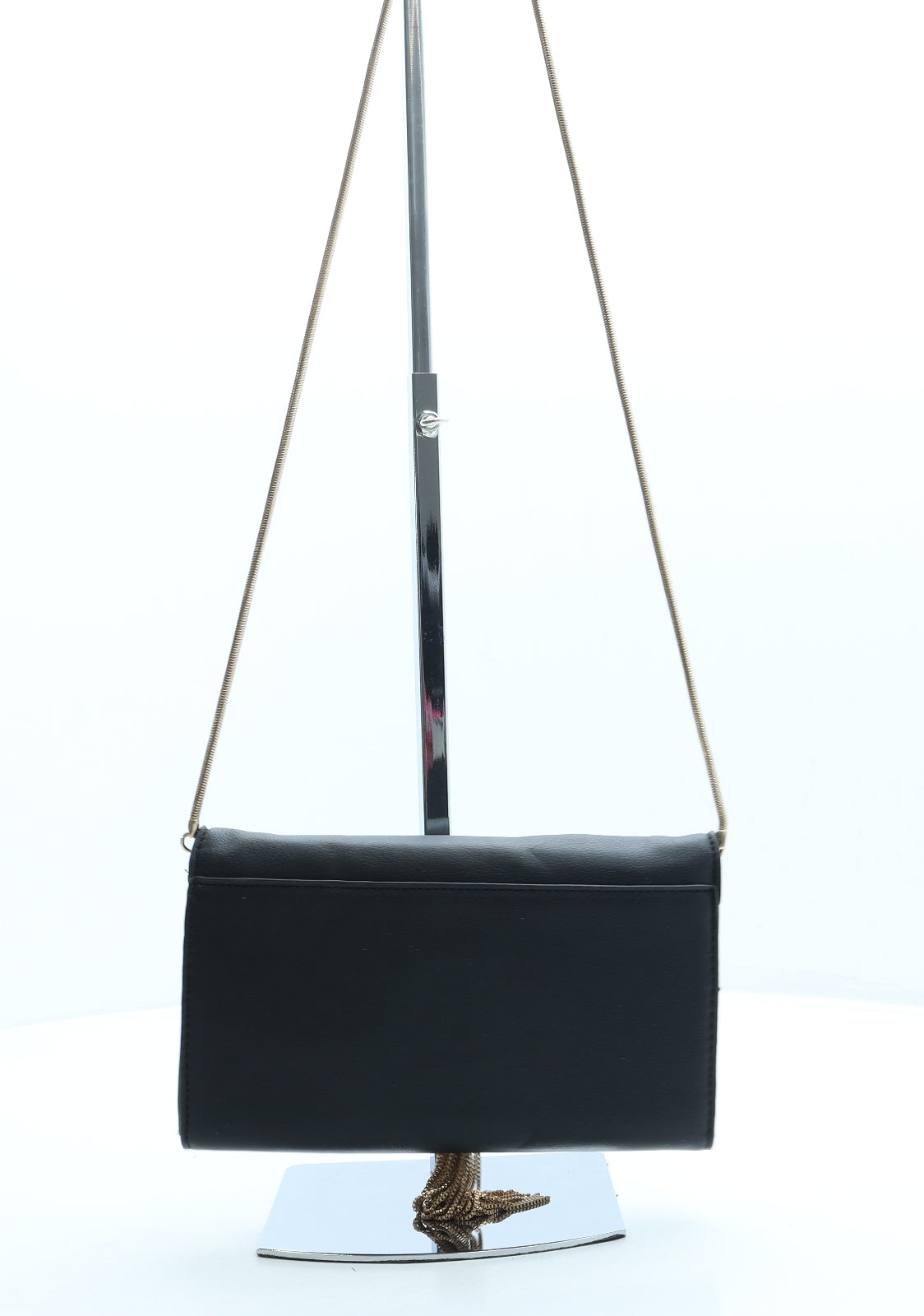 Accessorize Womens Black Bottega Veneta Intrecciato Leather Clutch Size Small